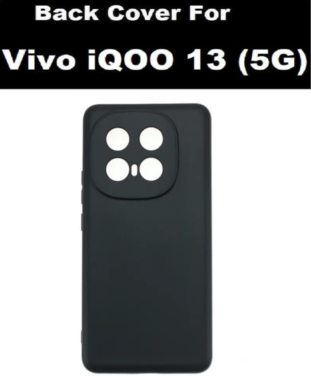 Vivo iQOO 13 5G Cover Soft TPU Slim Smooth Flexible Protective Phone Cover - Black Matte