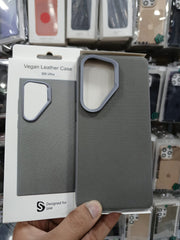 Signature Luxe Vegan Leather Back Cover for Samsung S25 Ultra