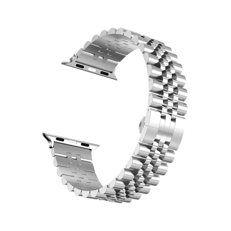 Stainless Steel 5 Link Strap For Apple Watch - Silver