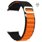 22mm Nylon Alpine Loop Watch Band – Black Orange