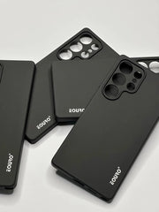 Black Eouro Soft Silicone Back Cover for Samsung s25 ultra Matte black
