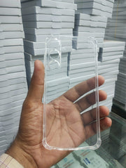 Bumper Back cover Samsung A55 Transparent with Camera protection soft jelly material Shock Proof