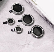 Camera protector Diamond Camera Lens Protector for Samsung S25 S25 Plus S25 Ultra Silver Black