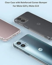 Motorola Moto G24 / G24 Power / G04 / G04S / E14 Thin Crystal Clear TPU Case – anti-yellowing clear cover