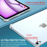 Soft TPU Bumper Clear Back Cover for i-Pad Air 13 inch 2024 M2 Shockproof Drop Protection Slim Lightweight TPU Transparent Back Cover Shell