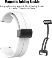 22mm Magnetic D-Buckle Silicone Watch Strap Universal strap