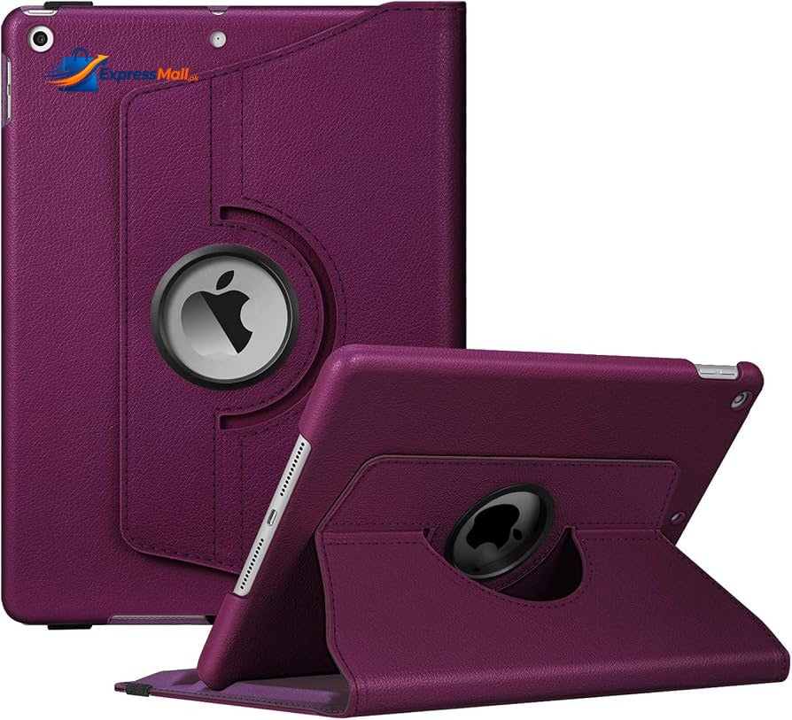 360° Rotating Book Cover for iPad 10.2" 7th/8th/9th Gen – Light Purple