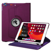 360° Rotating Book Cover for iPad 10.2" – Light Purple, stand view