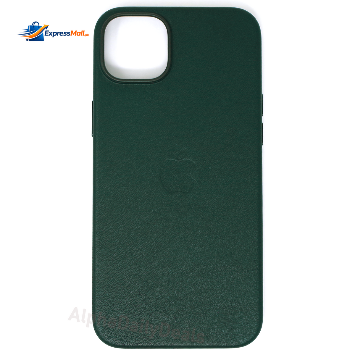 Leather Case with Apple Logo for iPhone 14 Pro – Green | Clearance Sale