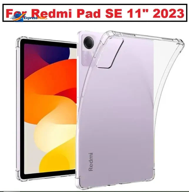 Bumper Clear Balck Cover for Xiaomi Redmi Pad SE 11 inch 2023 Transparent Shockproof Back Cover - Clearance