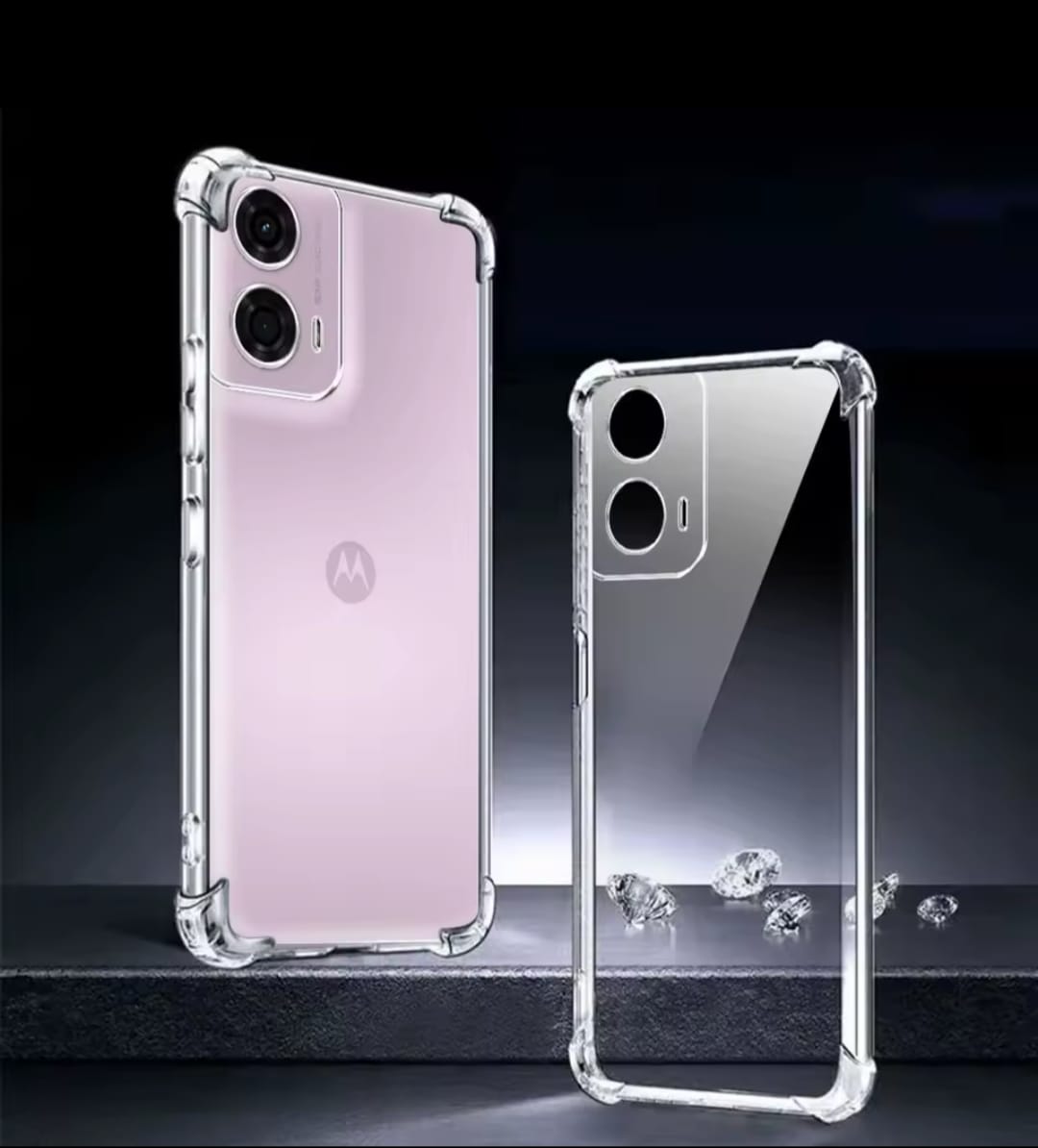 Motorola Moto G04 Clear Anti Shock Case – Four Corner Bumper Silicone Cover