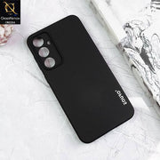 Black Eouro Soft Silicone Back Cover for Samsung S24 FE