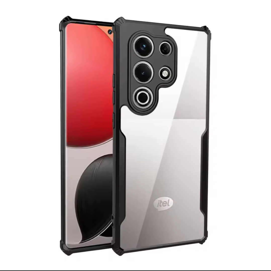 Ipaky Shockproof Hybrid Armor Back Cover for itel s26 ultra itel s25 ultra itel s23 itel s24 itel s25 itel power 70 itel A80 itel A90 itel A100 City 100