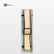 22mm Leather Silicone Strap D-Buckle - Beige