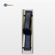 22mm Leather Silicone Strap D-Buckle - Black