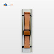 22mm Leather Silicone Strap D-Buckle - Cognac Brown