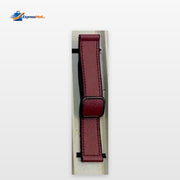 22mm Leather Silicone Strap D-Buckle - Maroon