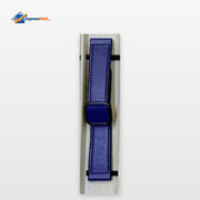 22mm Leather Silicone Strap D-Buckle - Navy Blue