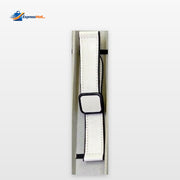 22mm Leather Silicone Strap D-Buckle - White
