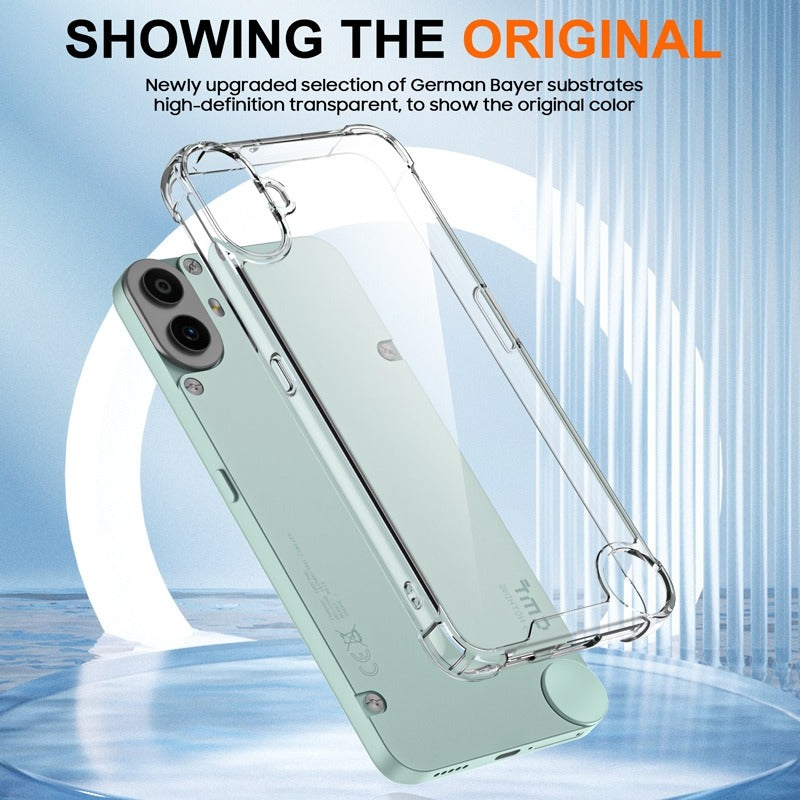 CMF Phone 1 by Nothing Crystal Clear Hybrid Case – Hard PC Back + TPU Bumper