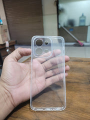 Soft TPU Back cover for Vivo Y28 4G Transparent with Camera protection Dust Proof Cap without edges