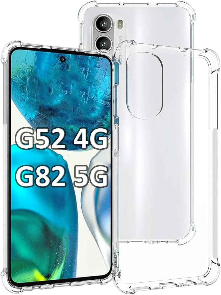 Motorola Moto G52 / G82 5G Clear Anti Shock Case – Four Corner Bumper Cover