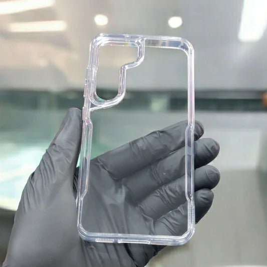 Spigen Cover Samsung S23 Ultra Quartz Hybrid Glass Back Case with Drop Protection Crystal Clear