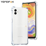 Bumper Back cover Samsung A04 Transparent with Camera protection soft jelly material