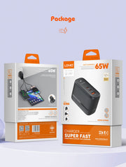 Ldnio 65W Q366 2C+U GAN Fast Charger with USB C to C Cable