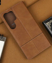 Classic Leather Rich Boss Wallet Magnetic Flip Book Case for Samsung S21 Ultra S22 Ultra S23 Ultra S24 Ultra S25 FE S25 Ultra S26 Ultra Note 10 Plus Note 20 ultra Samsung A71 A72 Samsung A54 Samsung A53 Samsung A52 Samsung A51 Samsung A32 Samsung A16