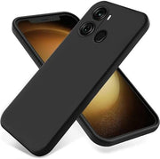 Rock slim soft back cover for Itel P40 case rock slim soft silicone matte phone cover_ black