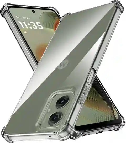 Motorola G55 5G Clear Anti Shock Case – Four Corner Bumper Silicone Cover