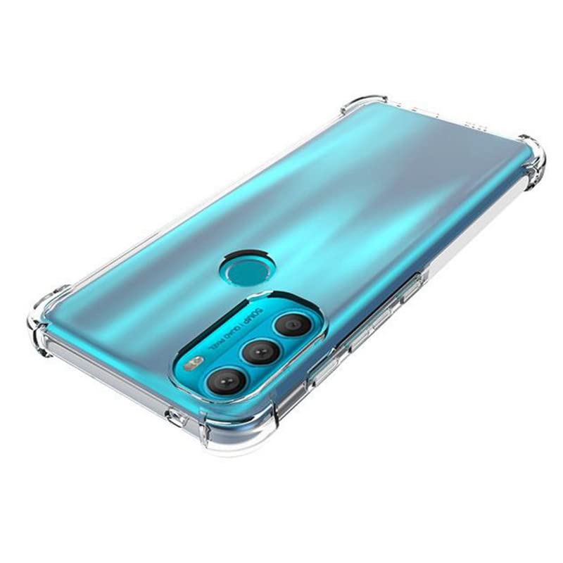 Motorola Moto G71 5G Clear Anti Shock Case – Four Corner Bumper Silicone Cover