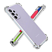 Bumper Back cover Samsung galaxy A34 Transparent with Camera protection soft jelly material