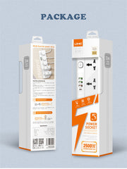 LDNIO SC5415 Multi Function Power Strip 5 Power Sockets +1PD 20W+1QC 18W+2 AUTO-ID Extension Board