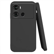 Rock slim soft back cover for Itel P40 case rock slim soft silicone matte phone cover_ black