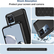 Xiaomi Redmi 12T / 12T Pro Carbon Fiber Silicone Bumper Case – precise cutouts for buttons and ports