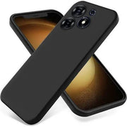 Rock Silicon Back cover for Infinix Smart 8 infinix hot 30 infinix hot 30i infinix hot 30 play Infinix note 30 pro back cover rock slim soft silicone matte phone cover_ black