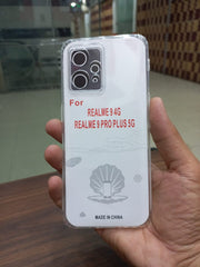 Pack of 2 Soft Jelly cover Real me 9 Pro Plus 5G Transparent with Camera protection Dust Proof Cap