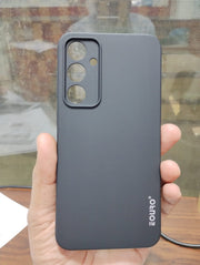 Black Eouro Soft Silicone Back Cover for Samsung S24 FE