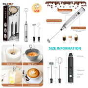 Electric Rechargeable Coffee Beater & Milk Frother and Foamer | High Quality