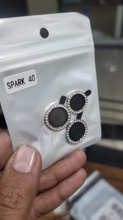 Camera protector Diamond Camera Lens Protector for Tecno Spark 40 Silver Blue