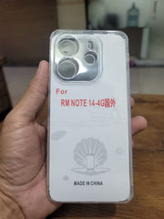 Soft TPU Back cover for Redmi Note 14 4G Transparent with Camera protection Dust Proof Cap without edges