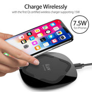 iLuv 15W Qi Fast Wireless Charger - Side View