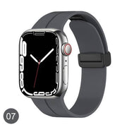 42mm 44mm 45m 49mm Ultra Ultra 2 Apple Watch Band Magnetic D-buckle Silicone Sport Strap Replacement Wrist Band for Apple Series 11/10/9/8/Ultra/7/SE/6/5/4/3/2/1, Women Men iWatch Bands
