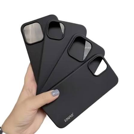 Black Eouro Slim Soft Silicone Back Cover for iPhone 11 Pro/Max 12 12Pro/Max 13 Pro/Max 14 14Pro/Max 15