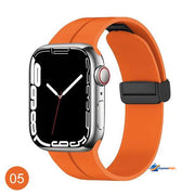 42mm 44mm 45m 49mm Ultra Ultra 2 Apple Watch Band Magnetic D-buckle Silicone Sport Strap Replacement Wrist Band for Apple Series 11/10/9/8/Ultra/7/SE/6/5/4/3/2/1, Women Men iWatch Bands