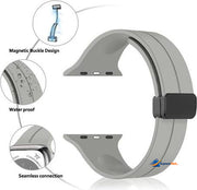 42mm 44mm 45m 49mm Ultra Ultra 2 Apple Watch Band Magnetic D-buckle Silicone Sport Strap Replacement Wrist Band for Apple Series 11/10/9/8/Ultra/7/SE/6/5/4/3/2/1, Women Men iWatch Bands