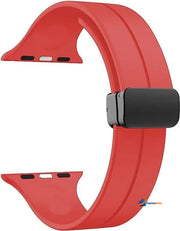 42mm 44mm 45m 49mm Ultra Ultra 2 Apple Watch Band Magnetic D-buckle Silicone Sport Strap Replacement Wrist Band for Apple Series 11/10/9/8/Ultra/7/SE/6/5/4/3/2/1, Women Men iWatch Bands
