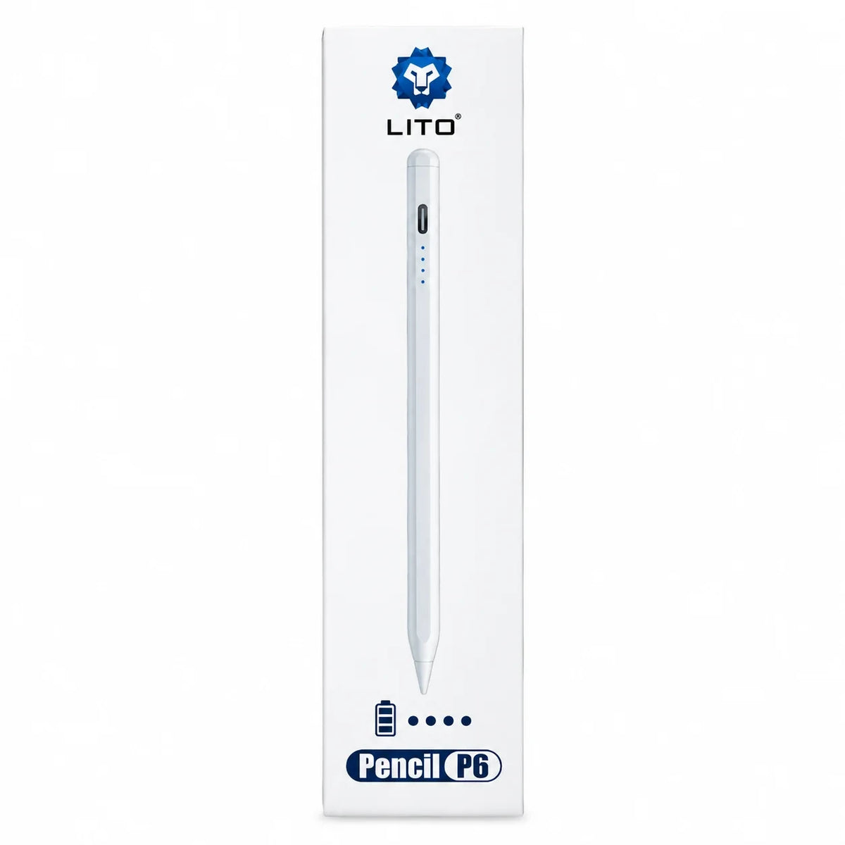 LITO P6 Magnetic Wireless Charging Stylus Pen for iPad - Premium Aluminum Active Stylus with Tilt Sensitivity